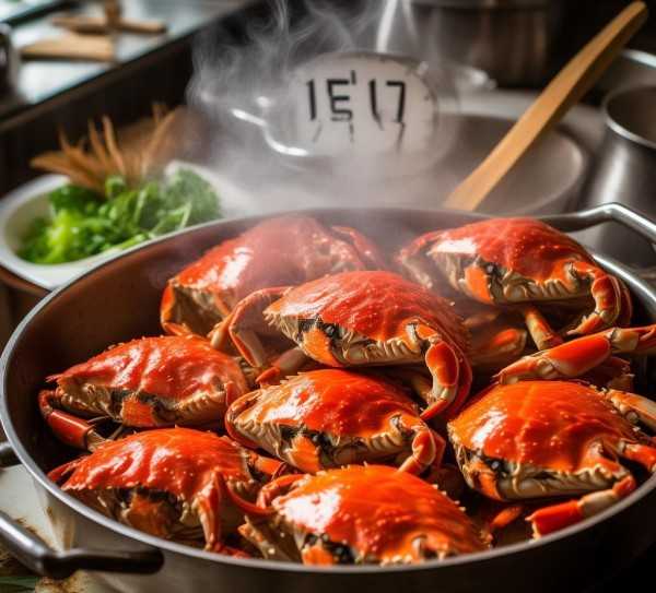 烹饪螃蟹的最佳时长揭秘，螃蟹煮多久才能安全享用？